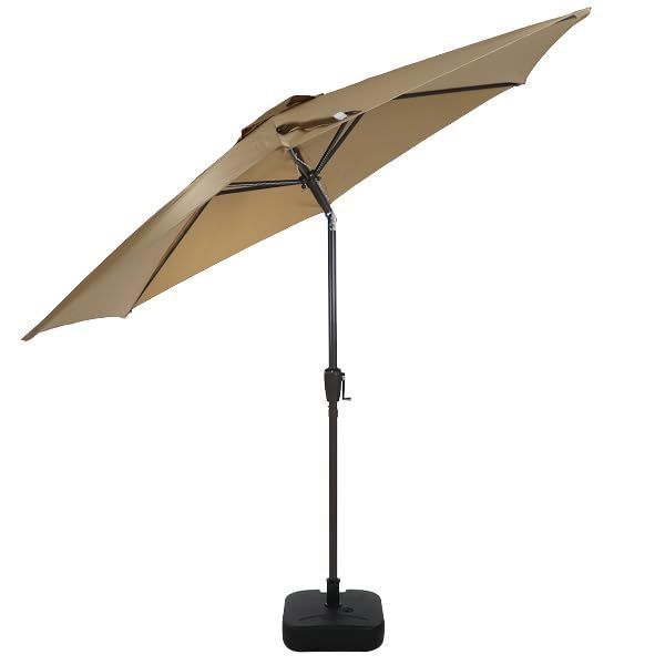 ガーデンパラソル 270cm 角度調節 ベースセット 撥水 UVカット 日よけ 大型 ハンドル開閉 parasolm706 ベージュ