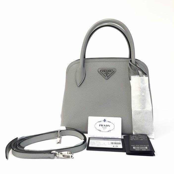 未使用】PRADA プラダ サフィアーノ レザーハンドバッグ 2WAY 1BA329 