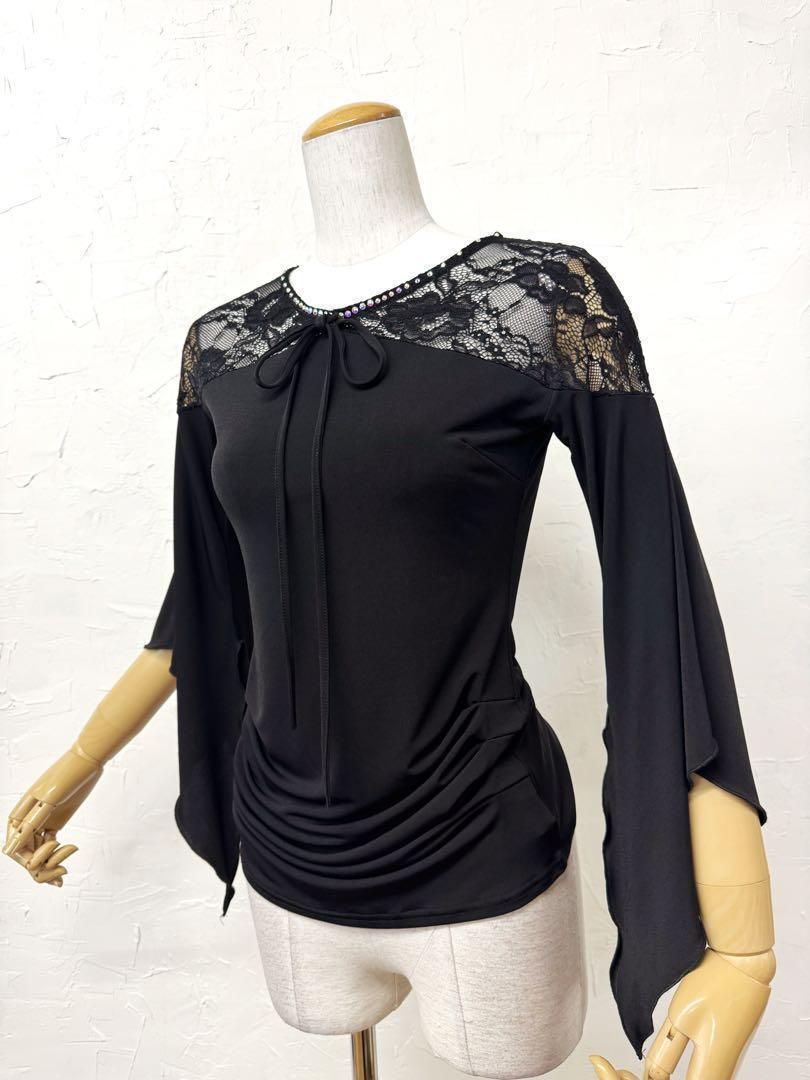 大人カワイイ TAKAダンス Mサイズ社交ダンスレースカットソー023