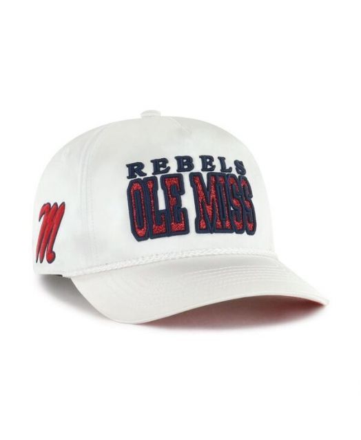 送料無料 47ブランド レディース 帽子 アクセサリー Women s White Ole Miss Rebels Outspoken Hitch Adjustable Hat White