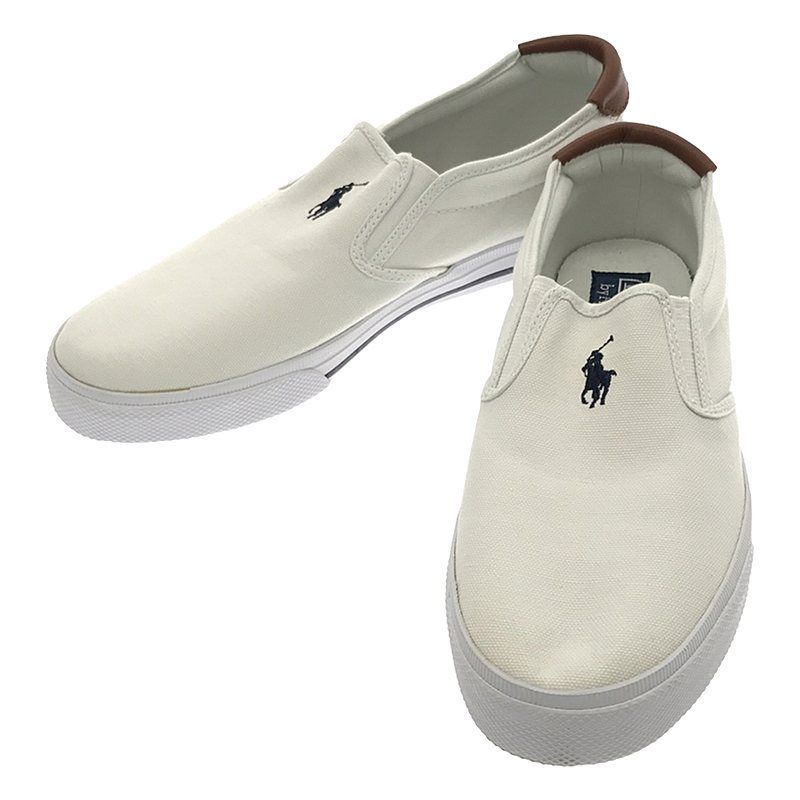 POLO RALPH LAUREN / ポロラルフローレン | ポニーロゴ刺しゅう キャンバス スリッポン スニーカー | 9 1/2 | メンズ