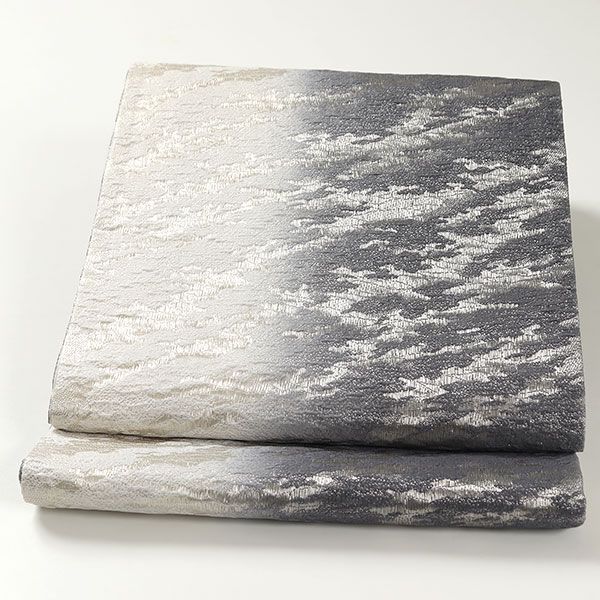 ofa2571 西陣 華翔苑 藤本仁 ふくれ織 二図 双図 全通 袋帯 長尺 お  