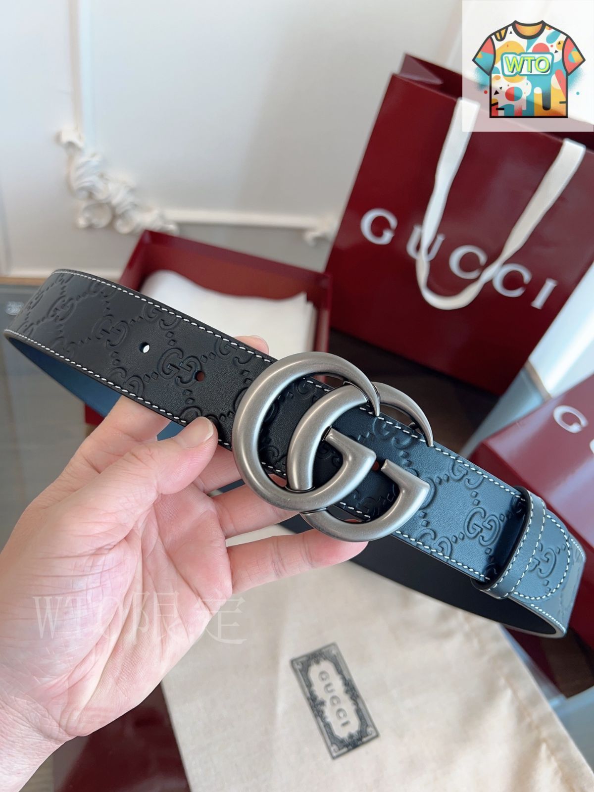 今日WTO】GUCCI グッチ PVC ベルト-XZ09 - メルカリ