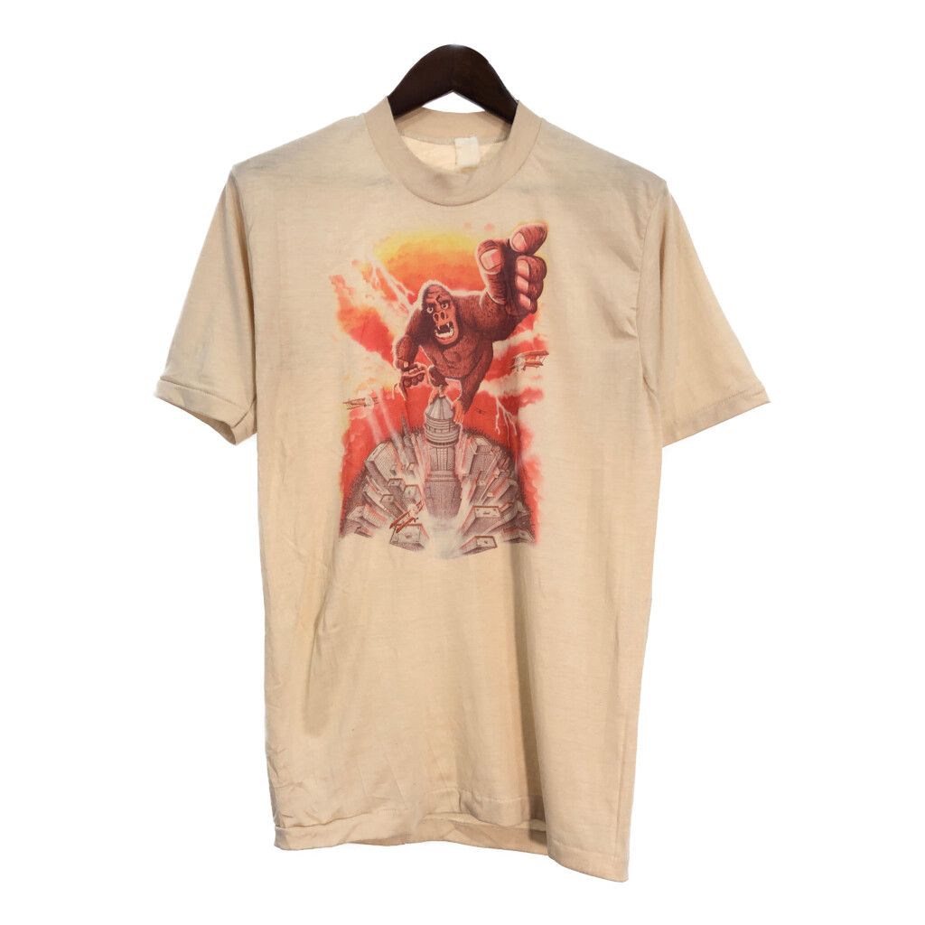 70年代 キング・コング 半袖Ｔシャツ ヴィンテージ ムービー ベージュ(メンズ S相当) 古着 U0072