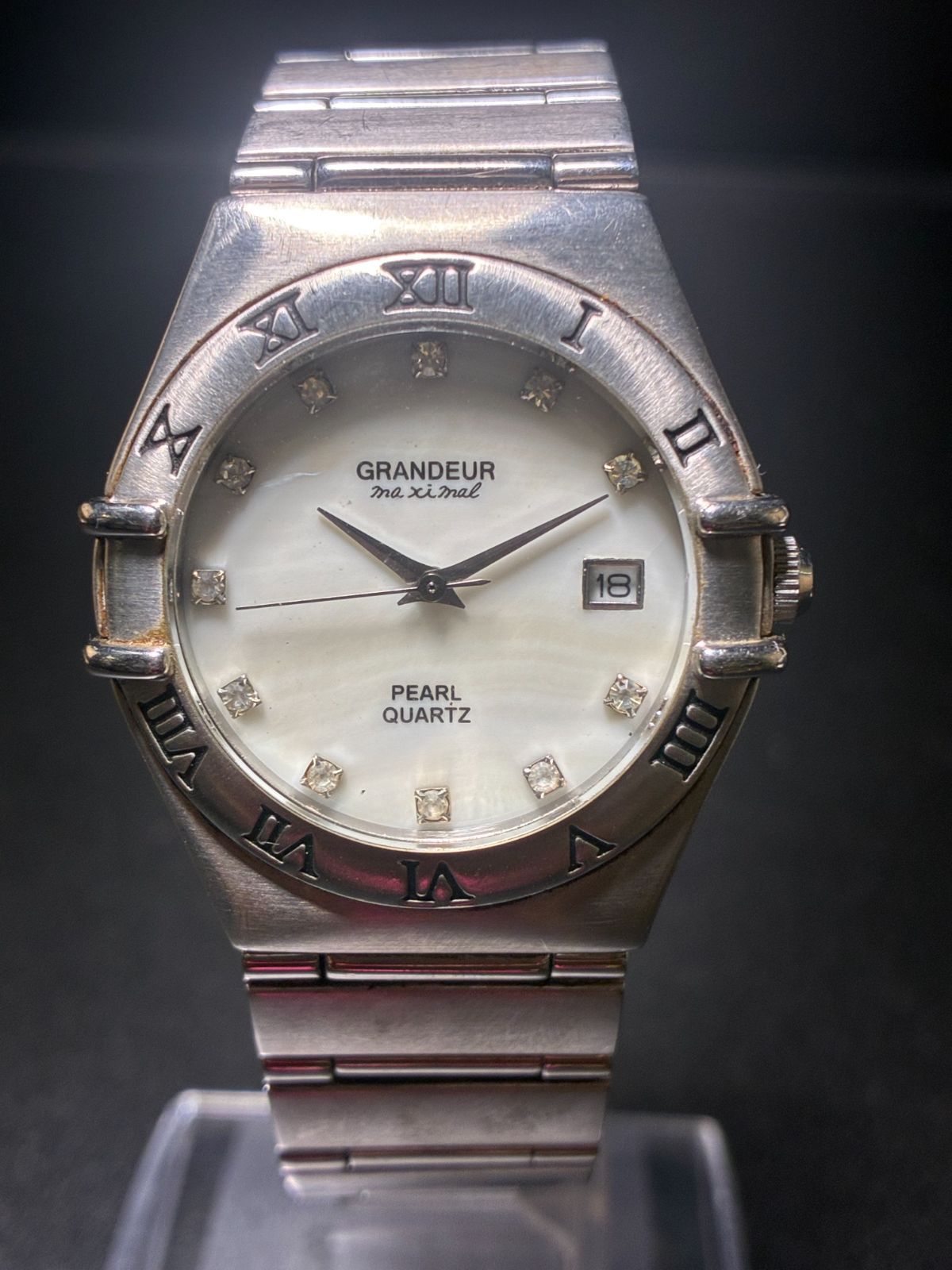 グランドール QZ レディース時計 ステンレススチール 不動 C001