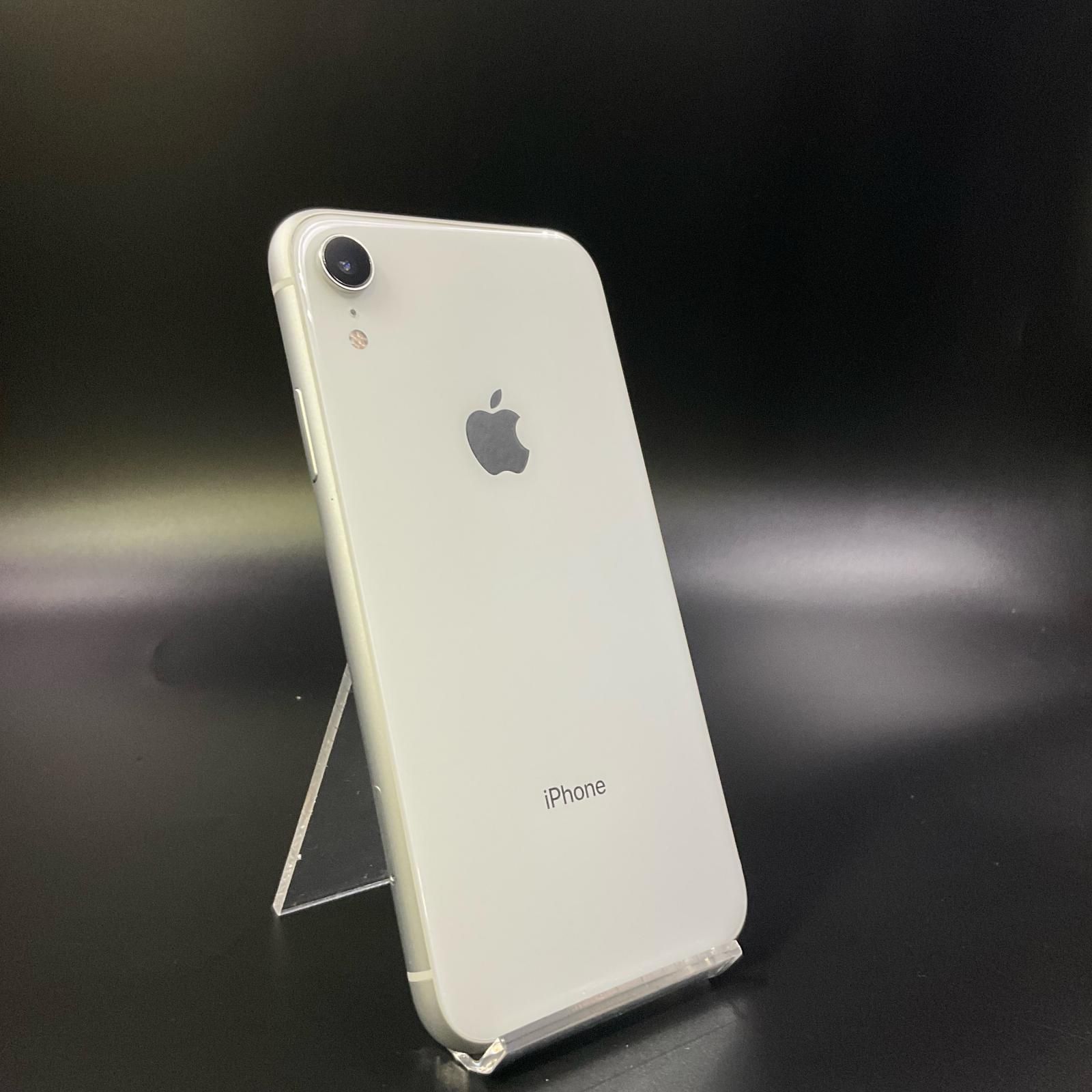 iPhone XR 64GB ホワイト Softbank 白ロム 動作確認済 83%【全額返金 