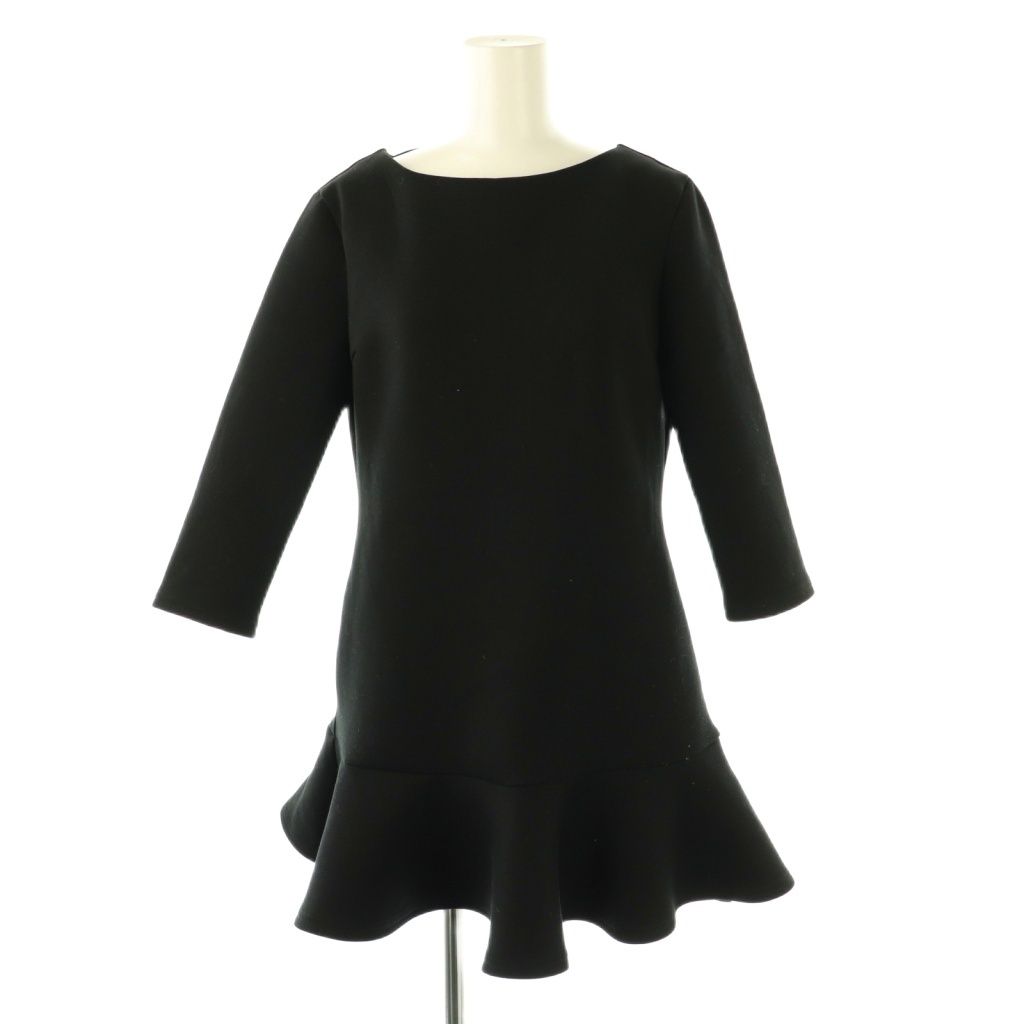 sheller シェリエ バックZIPスウェットミニワンピース シェリエ CHERIE バックZIPスウェットミニワンピース F 黒