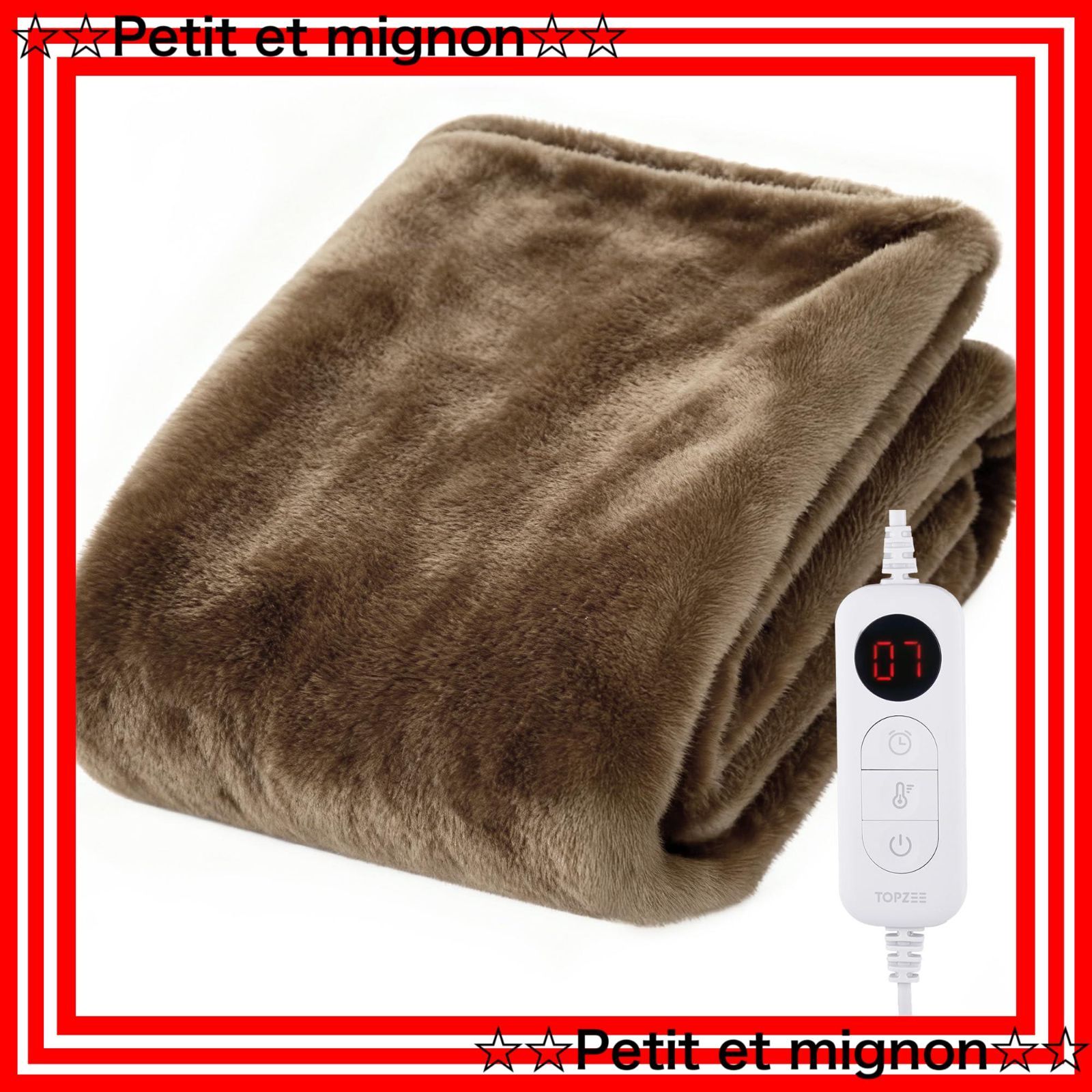 スピード発送 電気毛布 掛け 敷き TV SNSで話題沸騰 TOPZEE 電気ブランケット 188×130cm 両面フランネル 電気毛布 掛け敷き兼用 ダニ退治 洗える 電気膝掛け 電気敷き 省エネ 9段階温度調節 1-12時間タイマー 電気敷毛布 電気