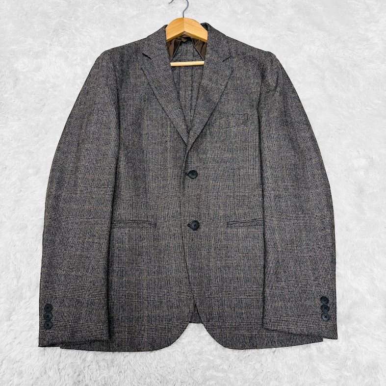 極美品　エディフィス　ビジネススーツ　セットアップ　グレンチェック　ストレッチ 極美品 エディフィス ビジネススーツ セットアップ グレン