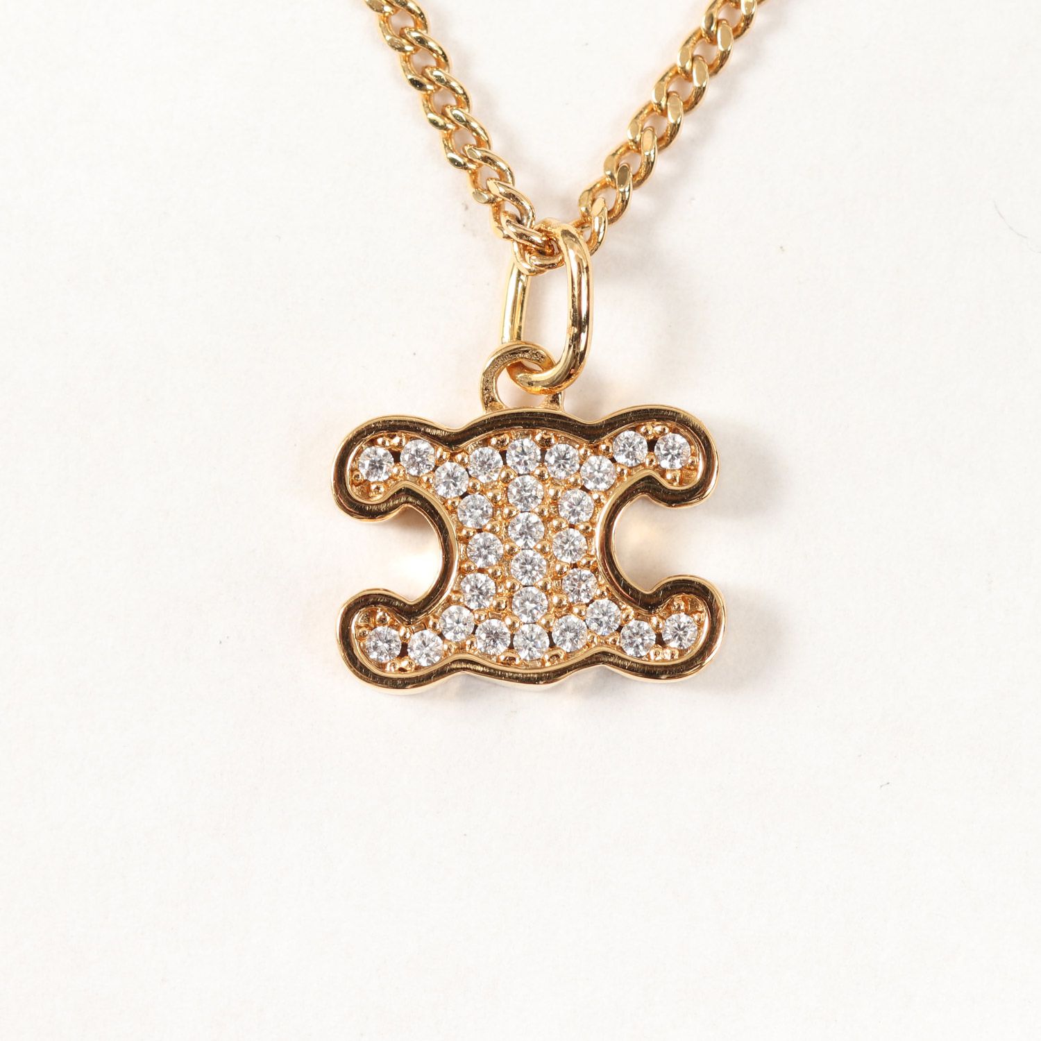 美品 CELINE セリーヌ 現行モデル トリオンフ ラインストーン