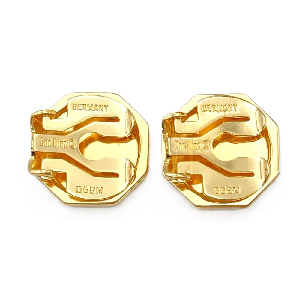 ミート！　美 　品！ Dior ロゴストーン カフス & タイピンセット ディオール Dior ロゴ カフス タイピン 3点セット ゴールド