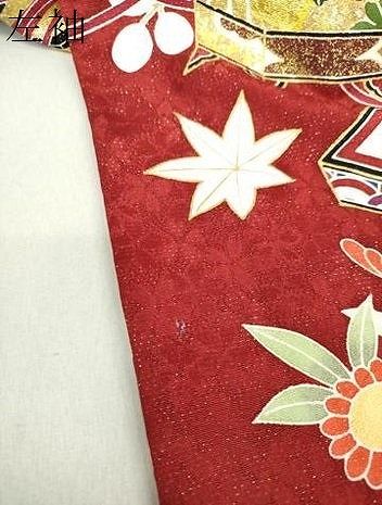 平和屋着物○豪華振袖 駒刺繍 貝桶花文 金彩 銀通し地 正絹 逸品