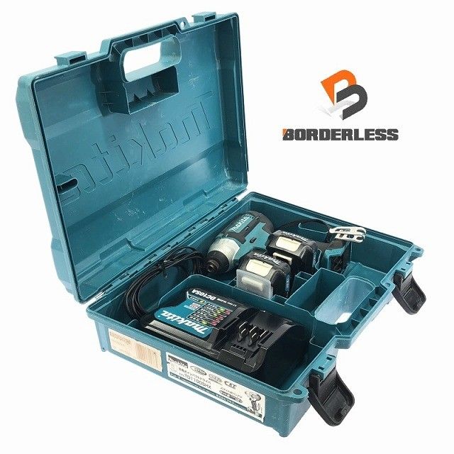 品 makita マキタ 10.8V 充電式インパクトドライバー TD110DSHX 青 バッテリ2個 1.5Ah 充電器 ケース付 コードレス