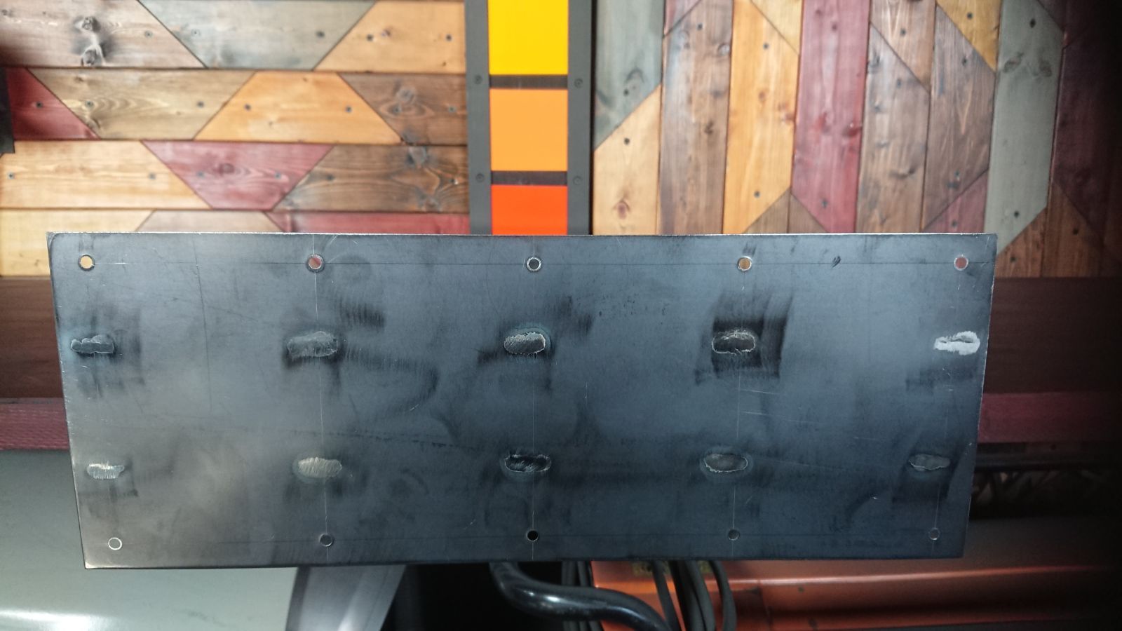 マットホワイトでアイアンな極太＆フラット鉄脚♪ 50×400×650mm