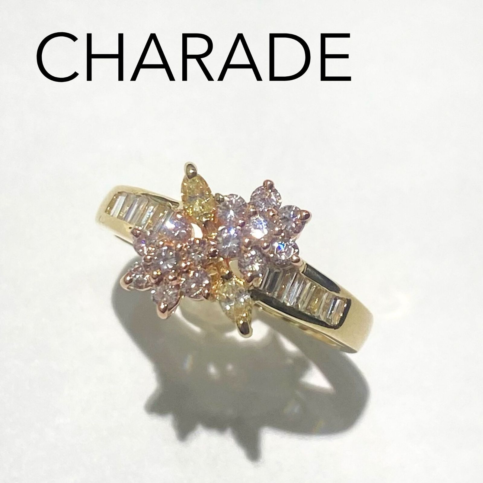 美品?CHARADE シャレード K18 ピンクダイヤ ダイヤモンド 0.80ct 