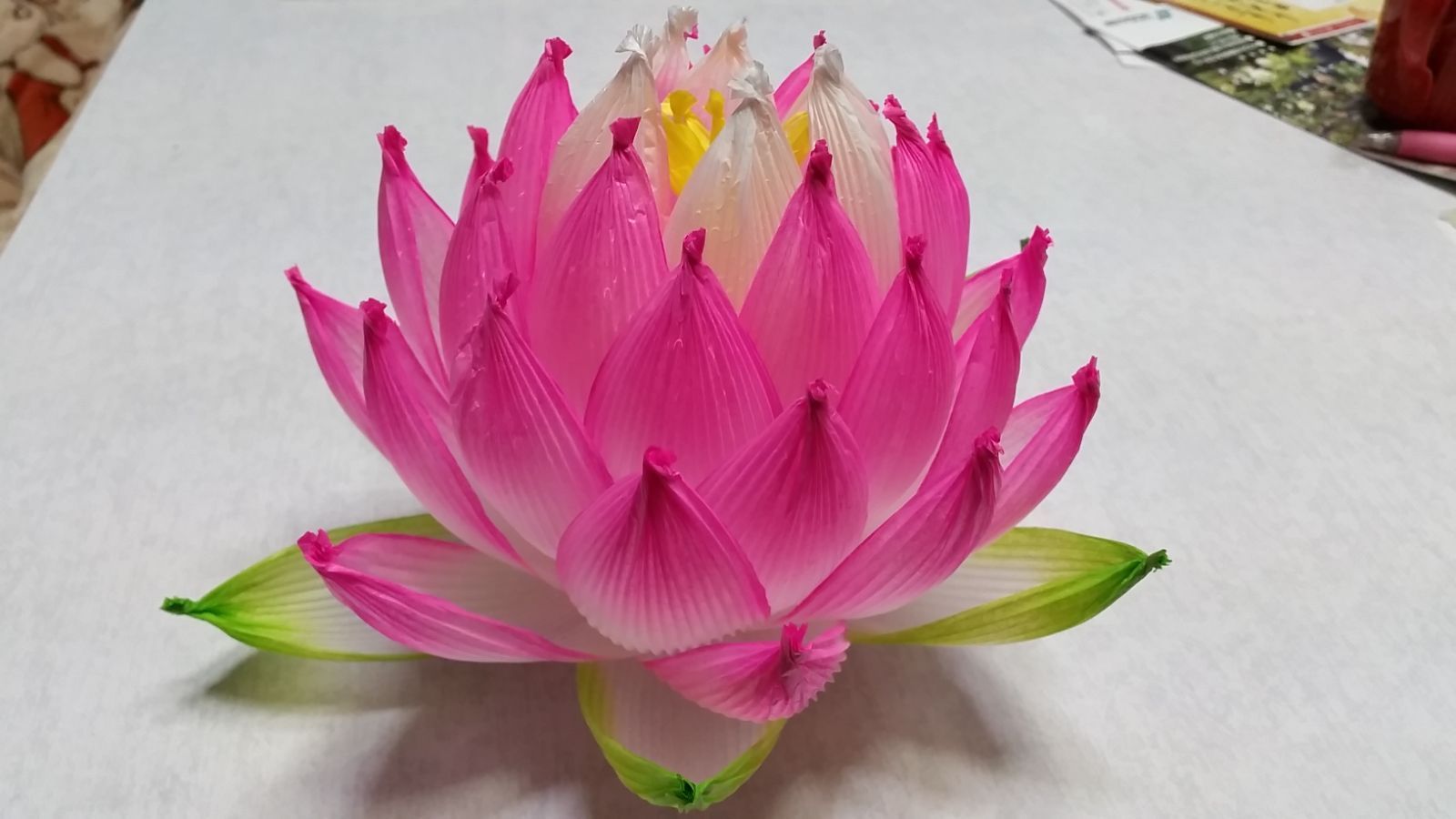 蓮の花の紙83 8色　24個　蓮の紙　韓紙　ハスの花　韓国 蓮の花 花紙 8色 24束セット｜Yahoo!フリマ（旧PayPayフリマ）