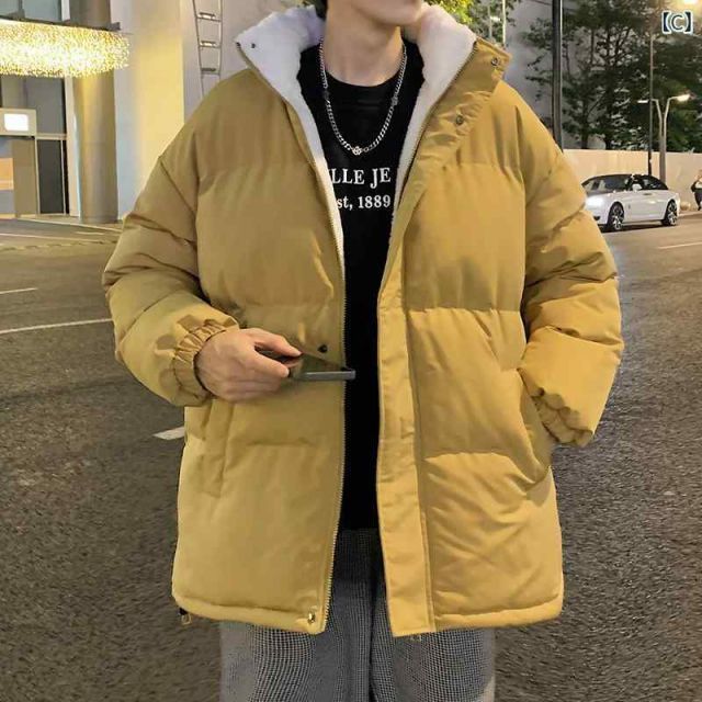 種類9：M/C：M066 カーキ   メンズ ファッション 服 男性用 オシャレ シンプル 大人 かっこいい 大きいサイズ ストリート 紳士服 コットンコート 秋冬 黒 スタカラー ベルベット 厚手 防寒性 暖かい