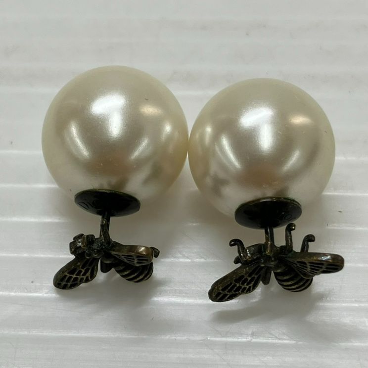 dior トライバルピアス 蜂 パール クリスチャン ディオール トライバル 蜂 bee クリスタル パール
