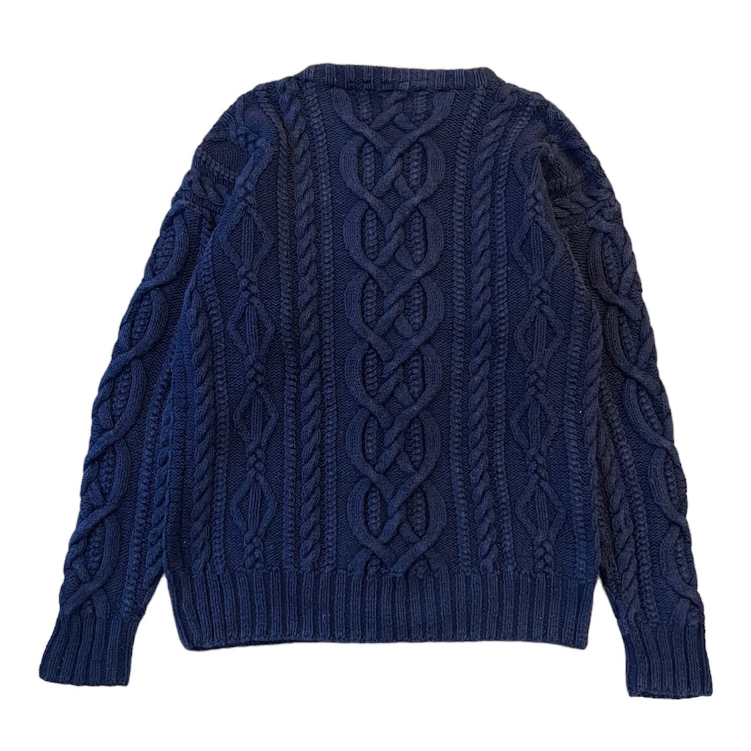 90s ST JOHNS BAY COTTON KNIT NAVY/M UT-693