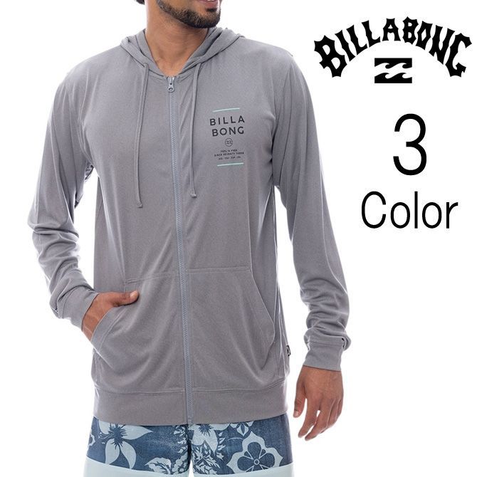 XLサイズ ビラボン Billabong メンズ RASH ZIP HOOD 長袖 ラッシュガード ラッシュパーカー UPF50 bf011855