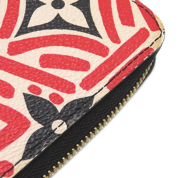 ルイヴィトン LVクラフティ ラウンド長財布 クレームルージュ ルイ