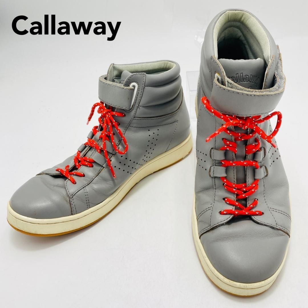 Callaway ゴルフシューズ ハイカット レースアップ グレー 25cm