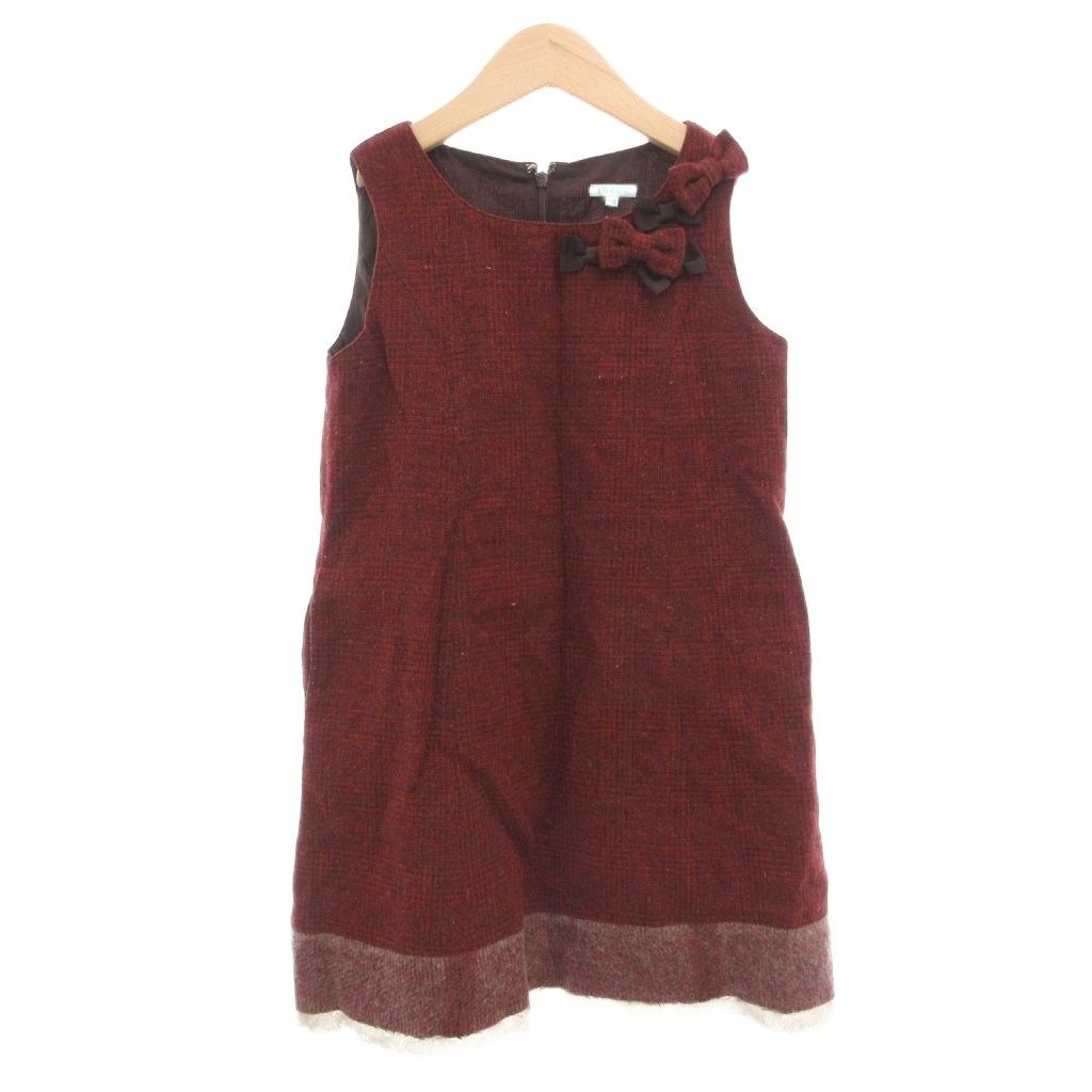 トッカ TOCCA 6点セット ワンピース カーディガン 長袖 ロング丈 130 140 150 赤 レッド 紺 ネイビー アイボリー 緑 グリーン ピンク AE EC