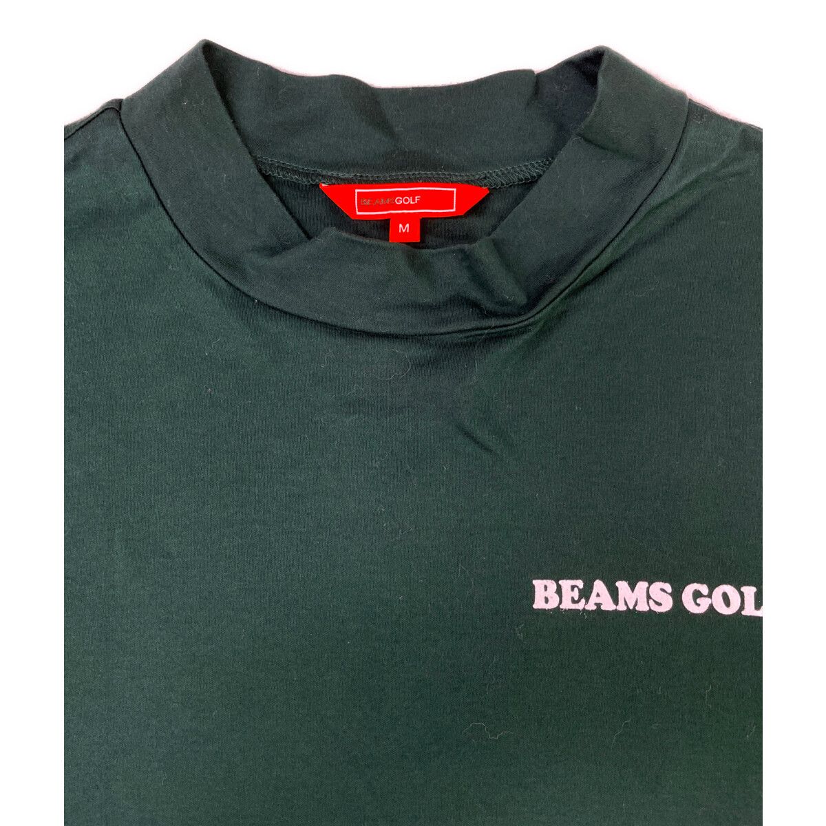 BEAMS - coco 中古 ビームスゴルフ BEAMSGOLF メンズ 半袖シャツ M 深緑 グリーン系 ディズニーコラボ モックネック BEAMS - coco 中古 ビームスゴルフ BEAMSGOLF メンズ 半袖シャツ