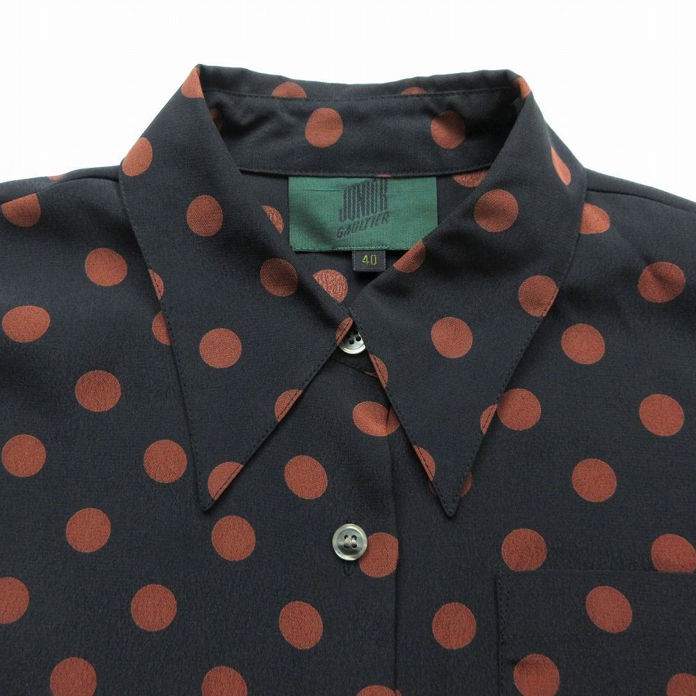 JUNIOR GAULTIER ジャンポールゴルチエ 90s ヴィンテージ ドット柄 シャツ ブラウス サイズM レディース 【中古】 /TNT JUNIOR GAULTIER ジャンポールゴルチエ 90s ヴィンテージ ドット