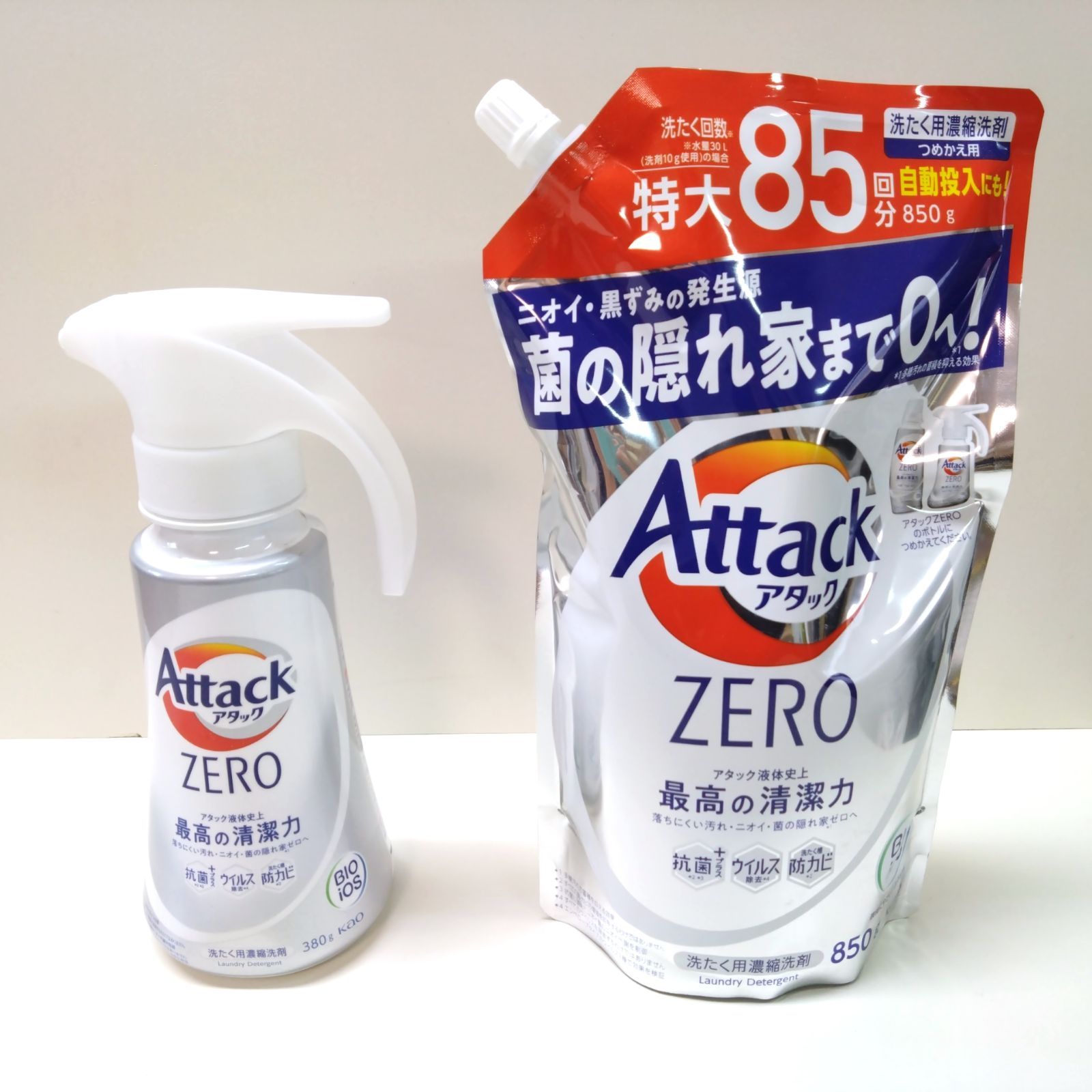 アタックゼロ アタックZERO 洗濯洗剤 液体 850g 2袋 - 洗濯洗剤