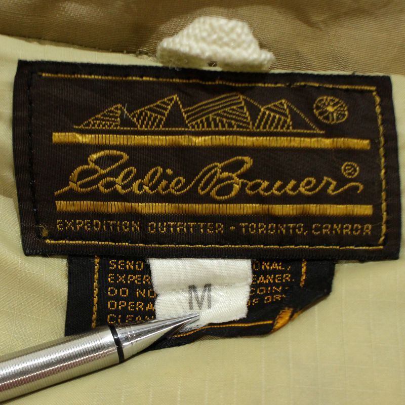 80s vintage Eddie Bauer 黒タグ カラコラム ダウンジャケット
