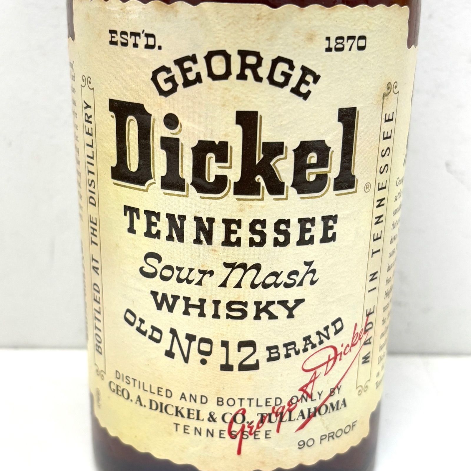 ▪️【未開封】ジョージディッケルNo.12 ウイスキー 45度 750ml 箱あり