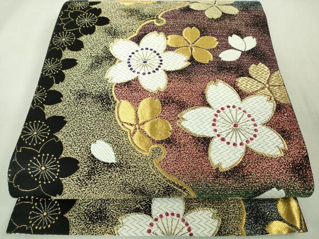 振り袖 フルセット 別誂長襦袢付 黒地 金彩加工 刺繍入り 436 平和屋本店