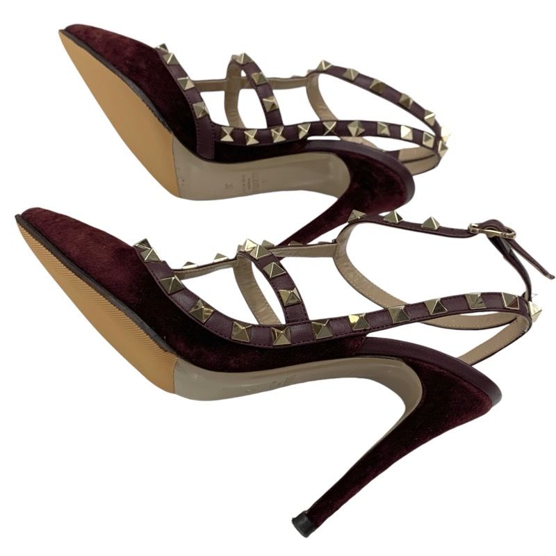 VALENTINO ボルドー ベロアパンプス VALENTINO ボルドー ベロアパンプス