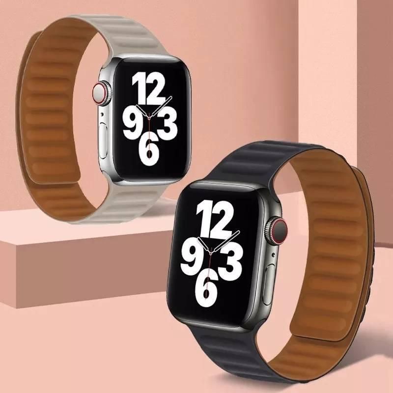 アップルウォッチ マグネットバンド ベルト Applewatch 45mm 黒 - メルカリ