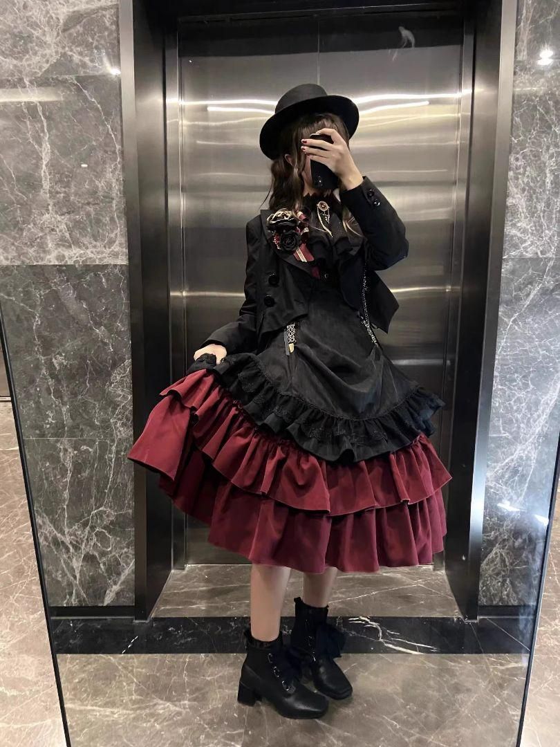 ロリータジャンパースカート❤️お出かけ、普段着にオススメ！飾りは取り外し可能 ロリータジャンパースカート??お出かけ、普段着にオススメ！飾り