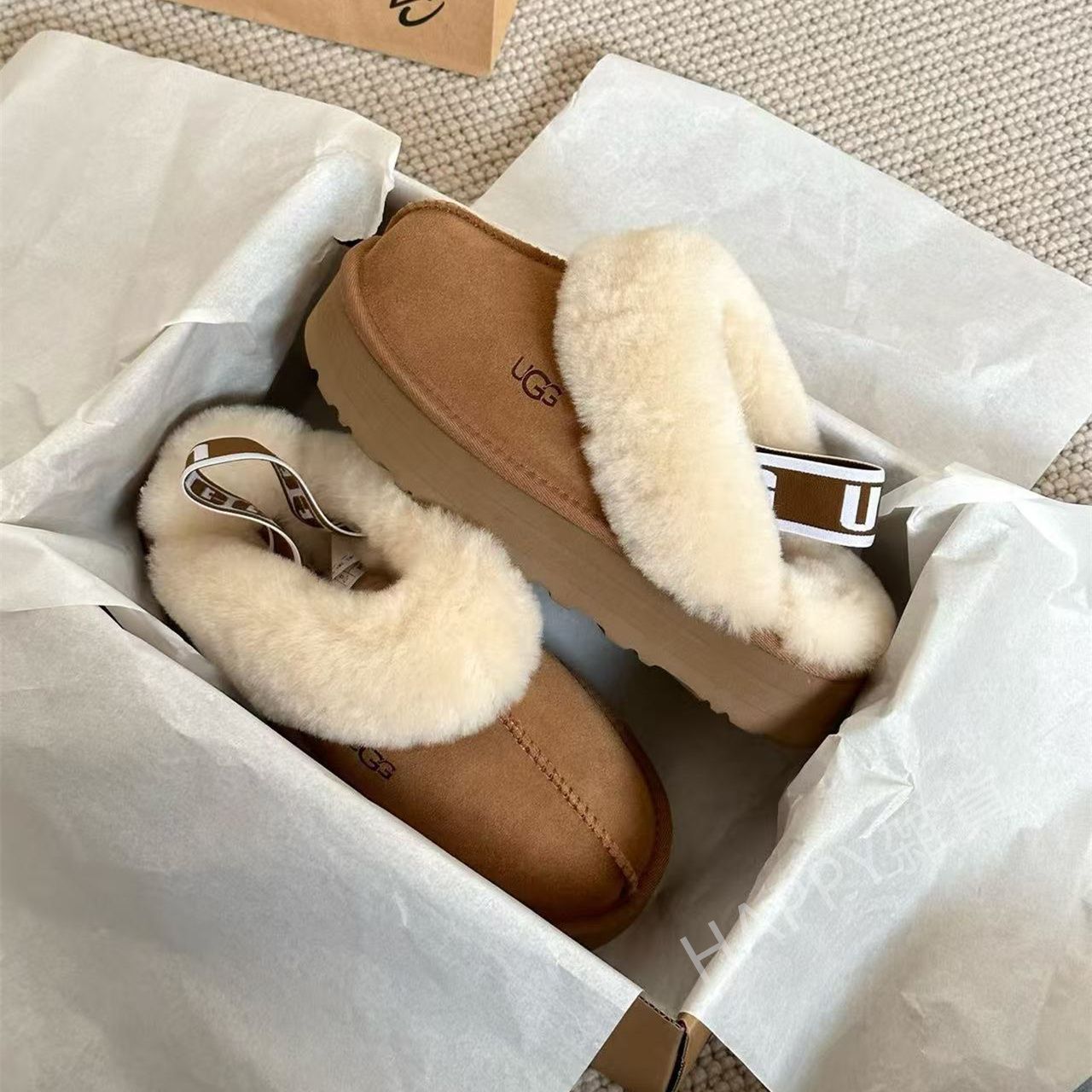 新品、 UGG アグ サンダル レディース ファンケット 厚底 3cm ブラウン 新品未使用 サンダル レディース ファンケット - メルカリ