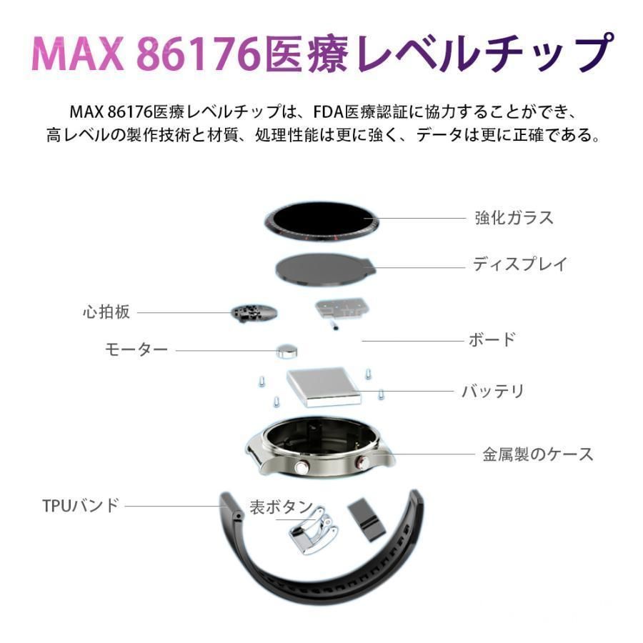 スマートウォッチ 日本製センサー 血圧測定 心電図ECG+HRV 血中酸素 体温監視 心拍数 血圧測定 多種類運動モード リモートケア 睡眠管理 敬老の日  プレゼント - メルカリ