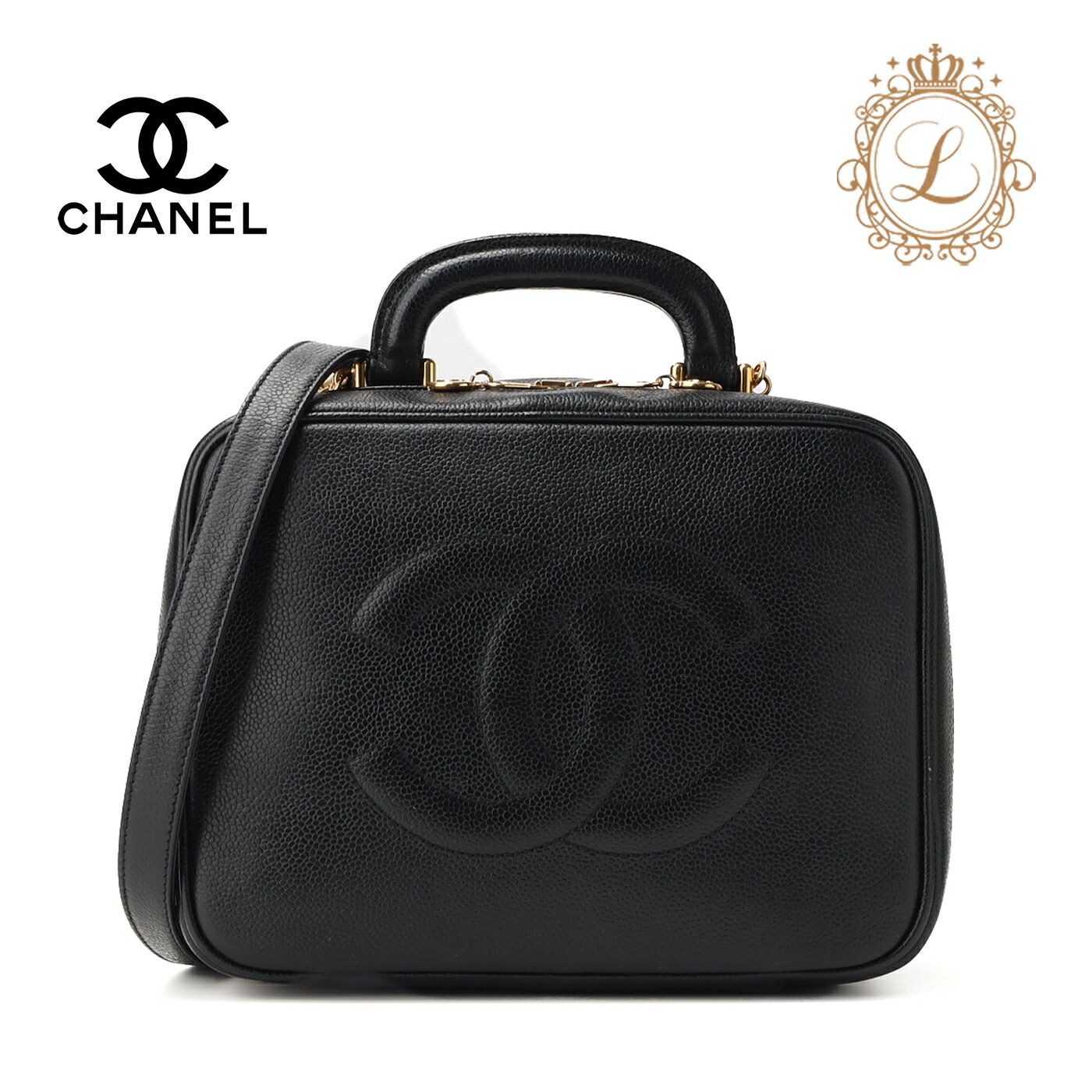 CHANEL シャネル ココマーク バニティ 2WAYハンドバッグ キャビア 