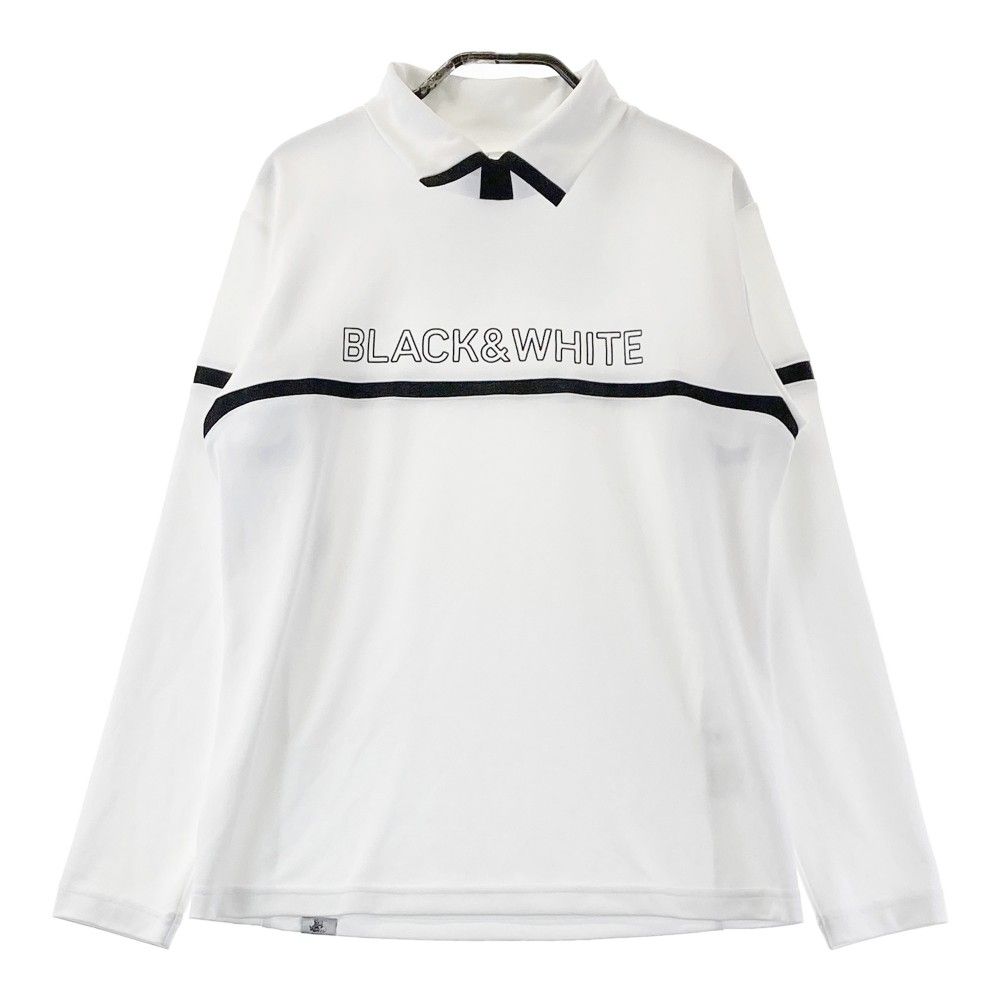 BLACKu0026WHITE SPORTS ニット　カーディガン　蓄熱　ゴルフ　犬柄 Blacku0026White ブラックアンドホワイト ゴルフウェア ポロシャツ 半袖