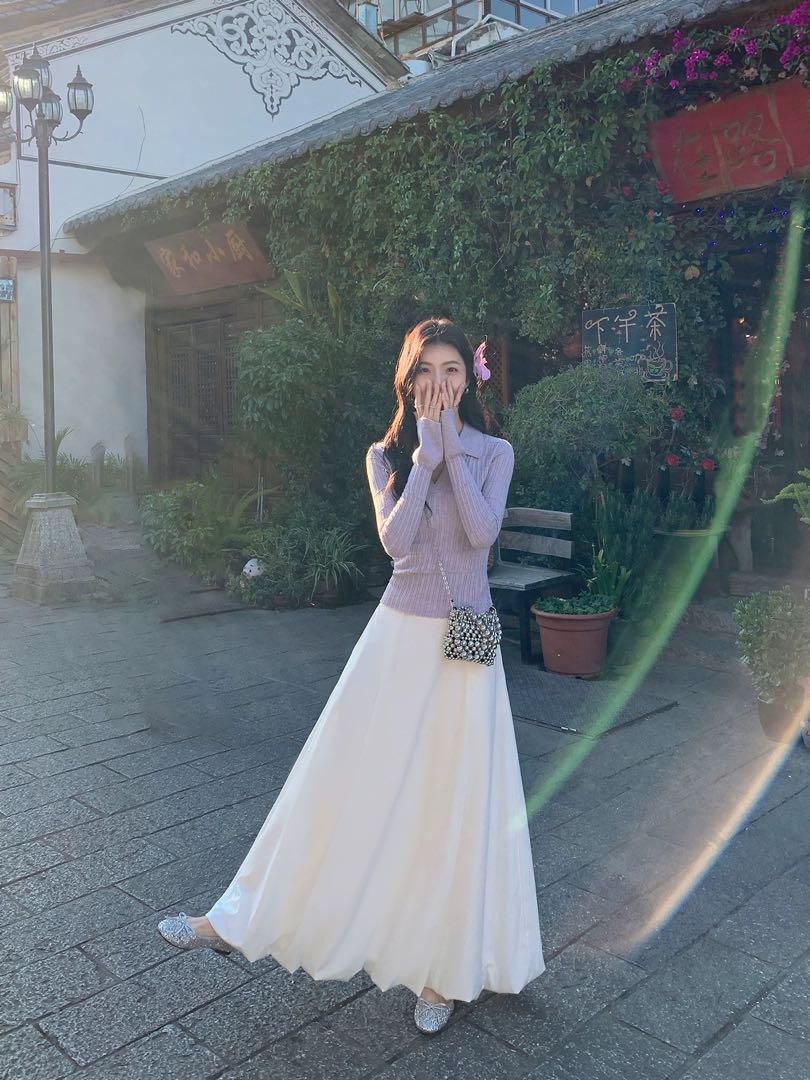 春の上品 ロング花柄レーススカート デートにも最適