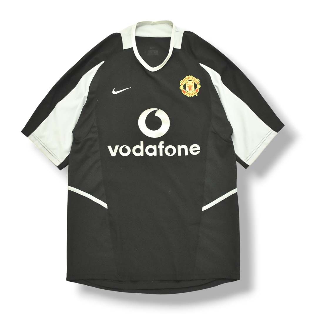 希少 03/05 マンチェスターユナイテッド ゲームシャツ XL 背番号無し 黒 ナイキ【NIKE】2002-03マンチェスターユナイテッド Away 長袖
