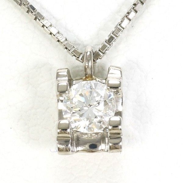 PT900 PT850 ネックレス NECKLACE ダイヤ 0.15 総重量約2.6g 約40cm