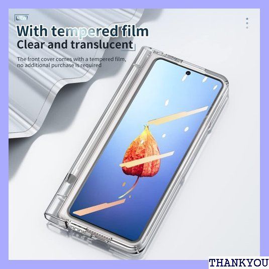 ケース Galaxy Z Fold4 /W23,透明メッキ 手帳型+強化ガラス膜 Galaxy Z Fold4 /W23携帯ケース透明メッキ 手帳型+強化ガラス膜