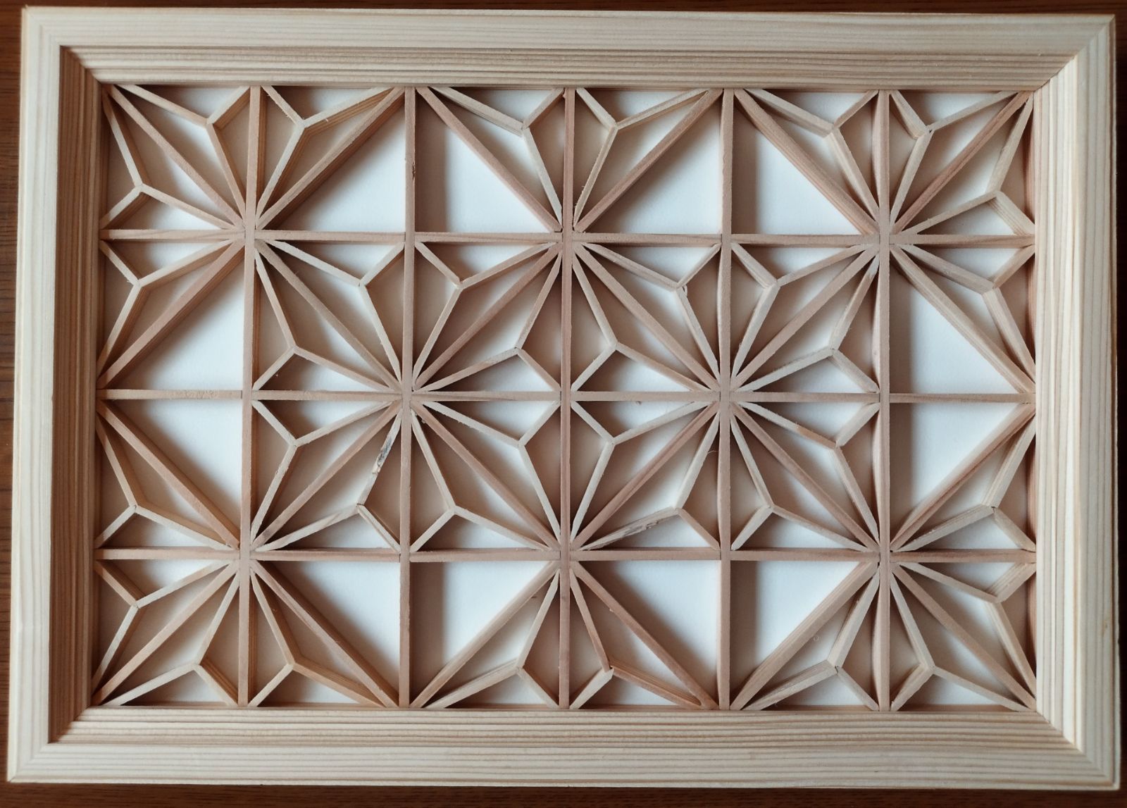 22 ❣️特価❣️組子　3枚一組　木製額縁 22 組子 3枚一組 木製額縁 【公式通販】