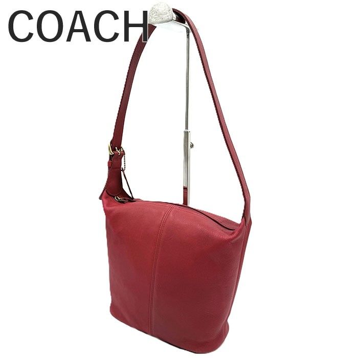 コーチ COACH ワンショルダーバッグ オールドコーチ レザー レッド くすみレッド 赤