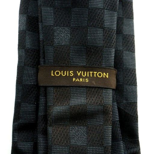 ルイ・ヴィトン チェック柄 ネクタイ 100%シルク 中古・古着通販