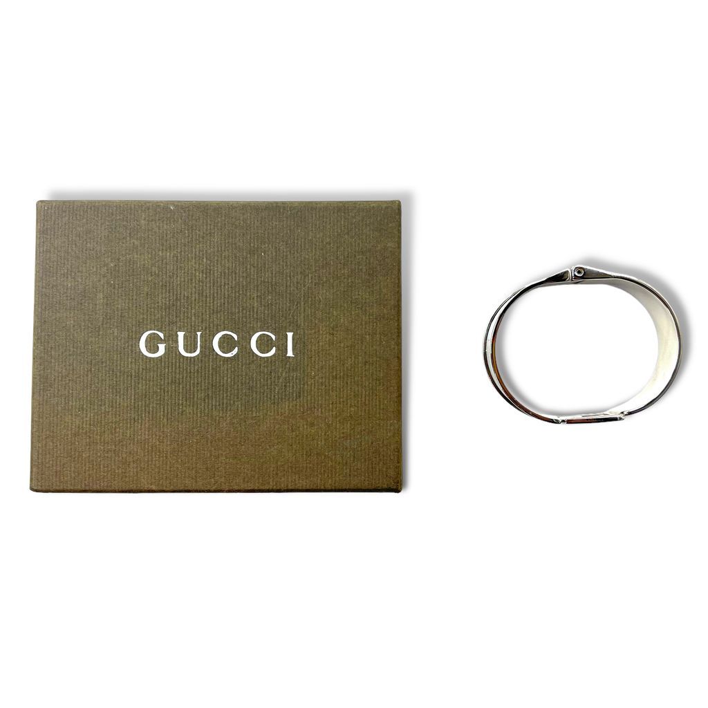 GUCCI Gロゴ バングル GUCCI Gアイコン ロゴモチーフ ブレスレット バングル シルバー