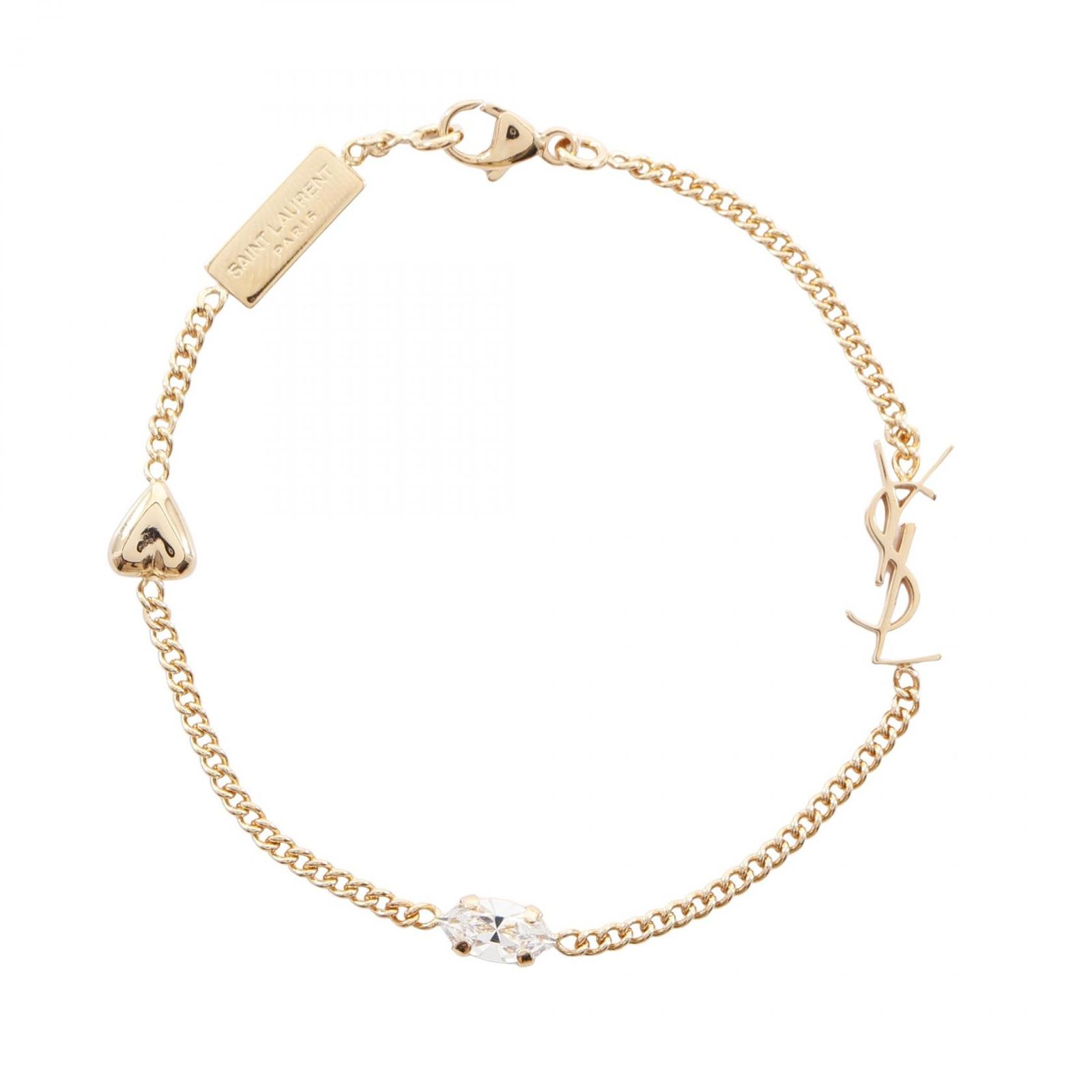 SAINT LAURENT PARIS サンローランパリ カサンドラ ハートチャーム ブレスレット