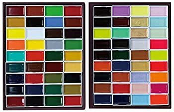 吉祥 日本画用絵具 角顔彩上製 72色
